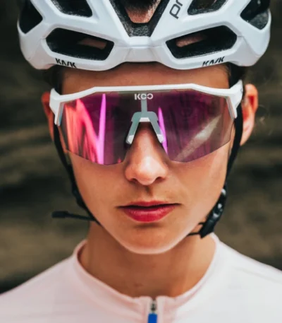 Lentes KOO Alibi Blanco Mate / Fotocromático Fucsia - ZZBIKE