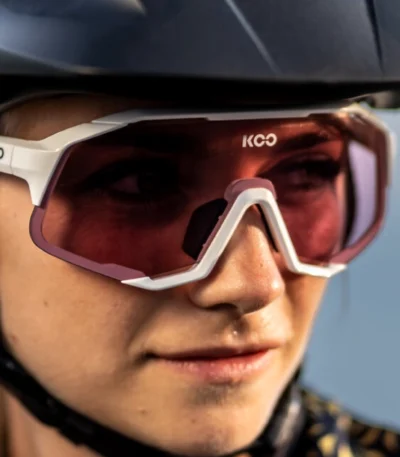 Lentes KOO Demos Blanco / Fotocromático Rosa - ZZBIKE